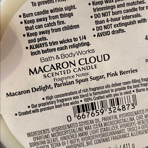 Bath & Body Works Emily In Paris “Macaron Cloud” New 3 Wick Candle - Picture 5 of 6